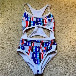 one piece cut out bathing suit